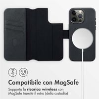 Accezz Cover in pelle 2 in 1 con MagSafe Apple iPhone 15 Pro Max - Onyx Black