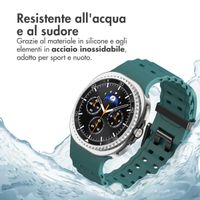 imoshion Cinturino Ocean in silicone Samsung Galaxy Watch 8 (40/44mm) / Classic (46mm) - Verde scuro