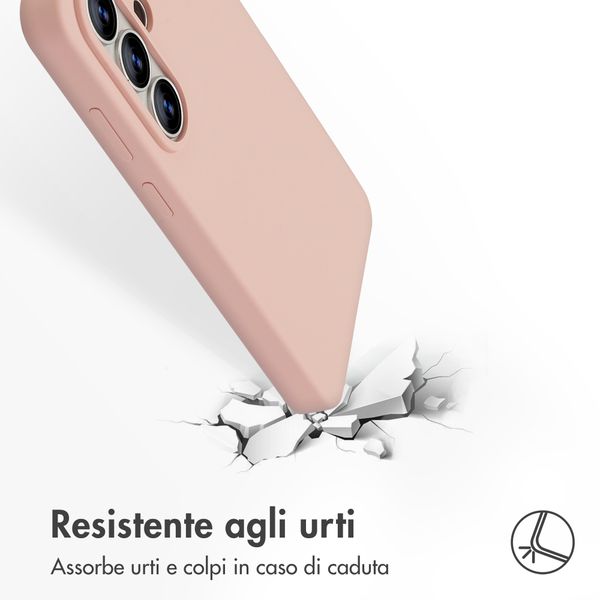 Accezz Cover in silicone liquido con MagSafe Samsung Galaxy S26 Ultra - Rosa