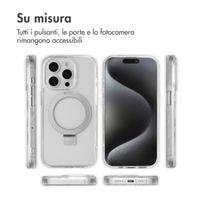 Accezz Cover con anello e supporto con MagSafe Apple iPhone 15 Pro - Trasparente