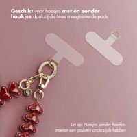 Selencia Cover trasparente con ganci + laccetto da polso Lova Apple iPhone 15 Pro - Burgundy