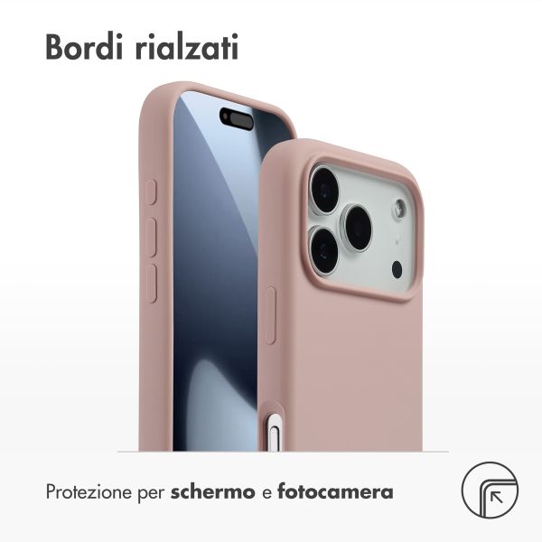 Accezz Cover in silicone liquido con MagSafe Apple iPhone 17 Pro - Rosa
