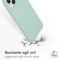 Accezz Cover in silicone liquido con MagSafe Apple iPhone 15 Plus - Sky Blue