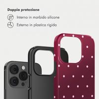 Selencia Cover Posteriore Vivid Apple iPhone 14 Pro - Happy Dots Burgundy