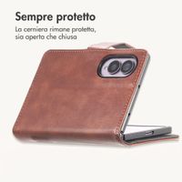 imoshion Cover a libro di Lusso Samsung Galaxy Z Fold 8 - Marrone scuro