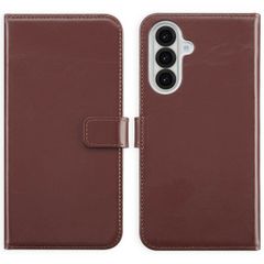 Selencia Cover a libro in vera pelle Samsung Galaxy A36 / A56 - Marrone