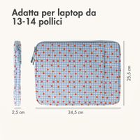 imoshion Custodia per laptop Design 13-14 pollici - Cherry Check
