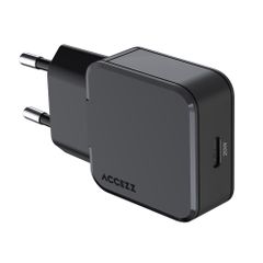 Accezz Caricabatterie GaN Ultra Slim - USB-C - 20 W - Nero