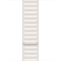 Apple Cinturino Leather Link Apple Watch | 44/45/46/49 mm - Taglia M/L - Chalk