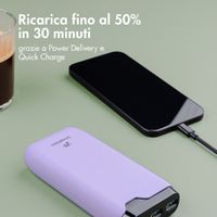 imoshion Powerbank da 20.000 mAh - Caricabatterie rapido da 22,5 W - USB-C / USB-A - Lilla