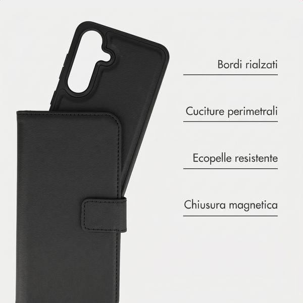 imoshion Cover a libro di lusso 2-in-1 rimovibile Samsung Galaxy S25 FE - Nero