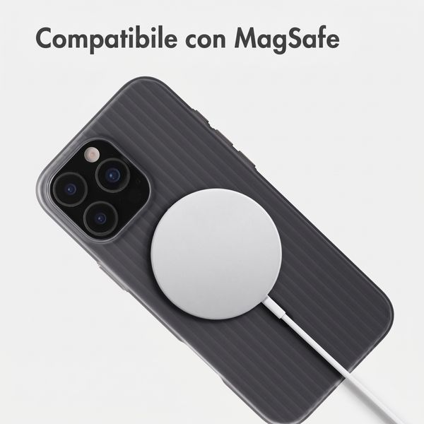 Accezz Cover Lite con MagSafe | Fluted | Apple iPhone 16 Pro - Grigio