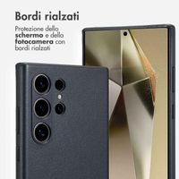 Accezz Cover in Pelle con MagSafe Samsung Galaxy S24 Ultra - Onyx Black