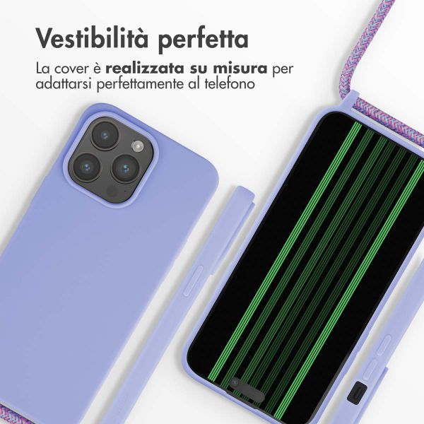imoshion Cover in Silicone con Cordino Apple iPhone 15 Pro Max - Viola