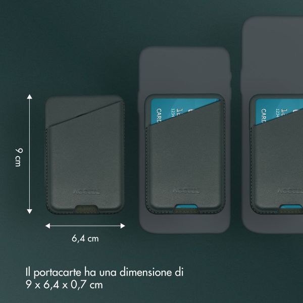 Accezz Portacarte in pelle - Compatibile con MagSafe e Qi2 - Cedar Green