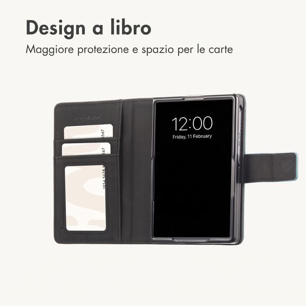 imoshion Cover a libro di Lusso Samsung Galaxy Z Fold 8 - Azzurro