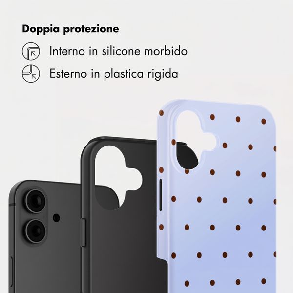 Selencia Cover Posteriore Vivid Apple iPhone 16 - Happy Dots Digital Sky