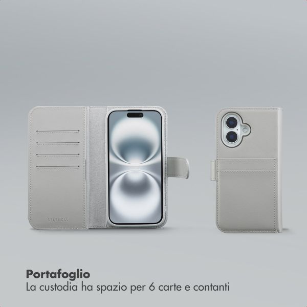 Selencia Libreria rimovibile Olyn con MagSafe Apple iPhone 16 - Grigio