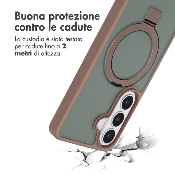 Accezz Cover con anello e supporto con MagSafe Samsung Galaxy S26 - Marrone
