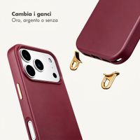 Selencia Cover posteriore Rivièra con MagSafe con ganci rimovibili Apple iPhone 17 Pro - Bold Burgundy