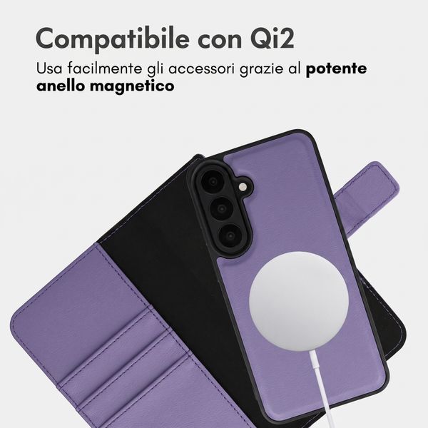 imoshion Cover a libro di lusso 2-in-1 rimovibile Samsung Galaxy S26 FE - Viola