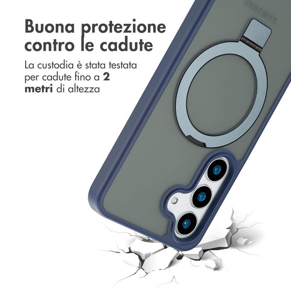 Accezz Cover con anello e supporto con MagSafe Samsung Galaxy S25 Plus - Blu