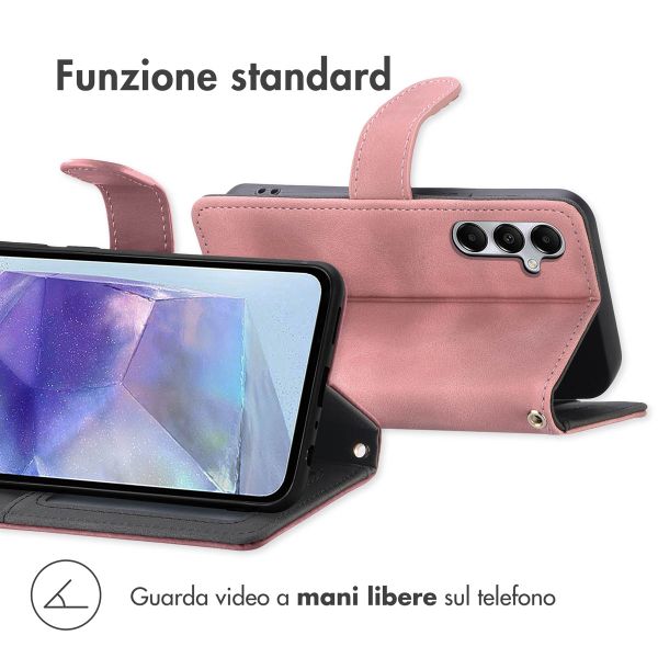 imoshion Cover a libro con Cordino Samsung Galaxy A55 - Rosa