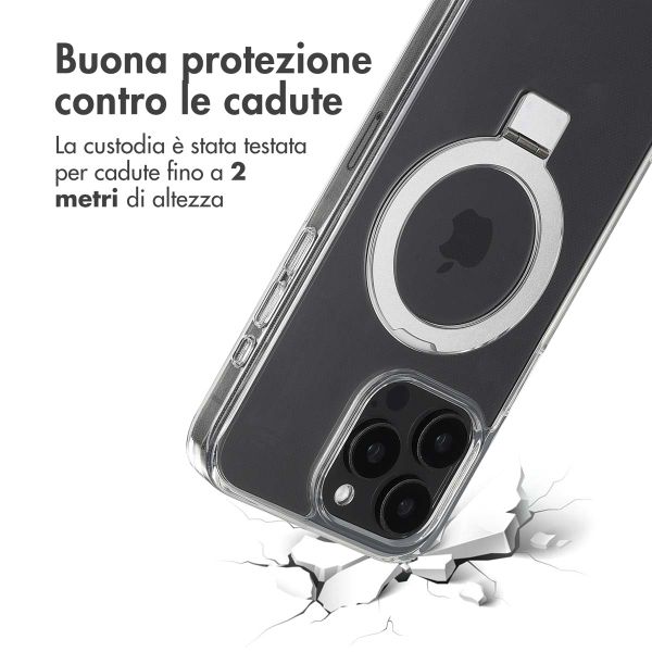 Accezz Cover con anello e supporto con MagSafe Apple iPhone 15 Pro Max - Trasparente