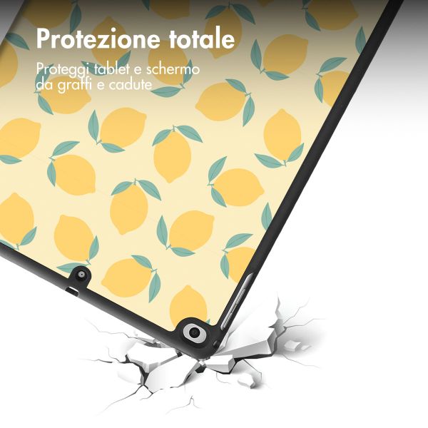 imoshion Cover Trifold Design Apple iPad 6 (2018) 9.7 pollici / iPad 5 (2017) 9.7 pollici / Air 2 (2014)/Air 1 (2013) - Citrus Dream