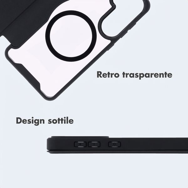imoshion Bookcase trasparente con MagSafe Samsung Galaxy A37 (5G) - Nero