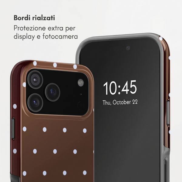 Selencia Cover Posteriore Vivid Apple iPhone 17 Pro Max - Happy Dots Chocolate