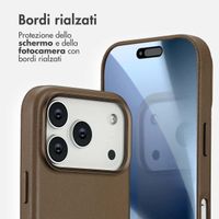 Accezz Cover in Pelle con MagSafe Apple iPhone 17 Pro - Marrone caffè