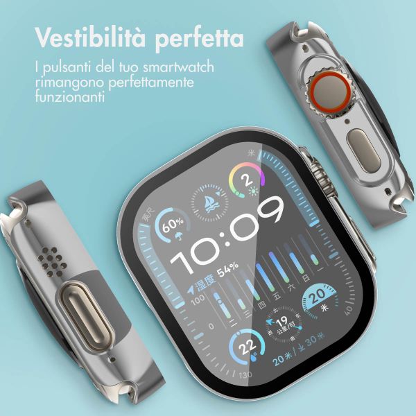 imoshion Cover rigida integrale lucida Apple Watch Ultra / Ultra 2 / Ultra 3 - 49 mm - Argento