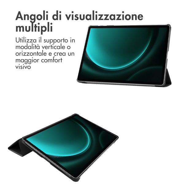 imoshion Cover a libro Trifold Samsung Galaxy Tab S10 Plus / Tab S9 FE Plus / Tab S9 Plus - Nero