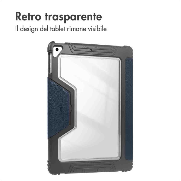 Accezz Libreria a tre ante robusta Apple iPad 9 (2021) 10.2 pollici / iPad 8 (2020) 10.2 pollici / iPad 7 (2019) 10.2 pollici - Blu scuro