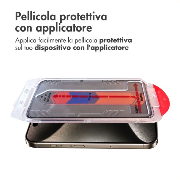 Accezz Vetro temperato privacy + Applicatore Apple iPhone 16 Plus / 15 Plus