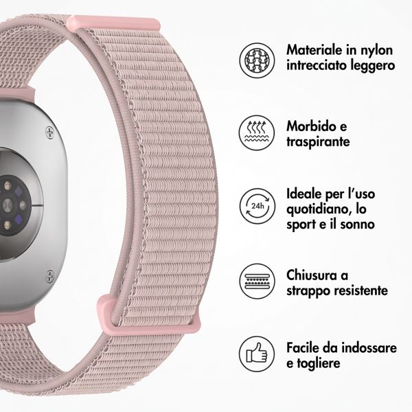 imoshion Cinturino in nylon Samsung Galaxy Watch 9 (40/44mm) / Watch 8 (40/44mm) / Classic (46mm) - Light Pink