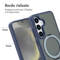 Accezz Cover con anello e supporto con MagSafe Samsung Galaxy S25 - Blu