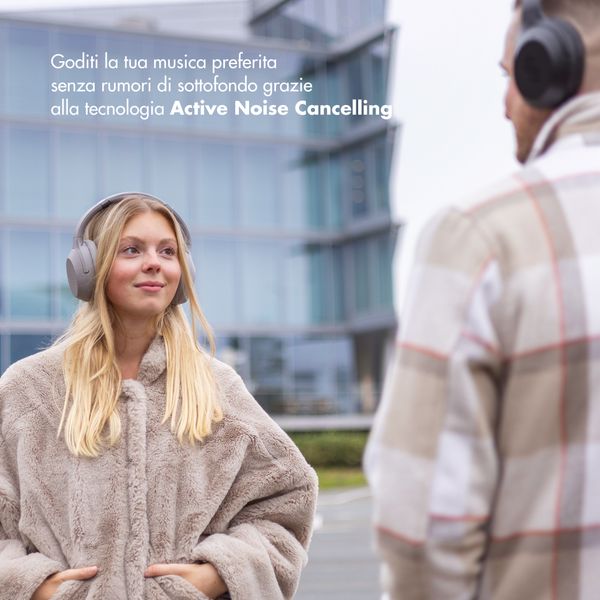 Selencia Cuffie wireless Urban Play - Cancellazione attiva del rumore (ANC) - Con custodia - Cosy Grey