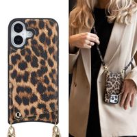 Selencia Cover per telefono Nova con cordino e portacarte Apple iPhone 17 - Leopard
