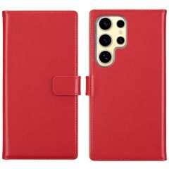 Selencia Cover a libro in vera pelle Samsung Galaxy S25 Ultra - Rosso