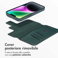 Accezz Cover in pelle 2 in 1 con MagSafe Apple iPhone 14 - Cedar Green
