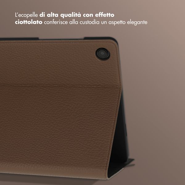 Selencia Cover Riva Samsung Galaxy Tab A11 Plus - Mocha Brown