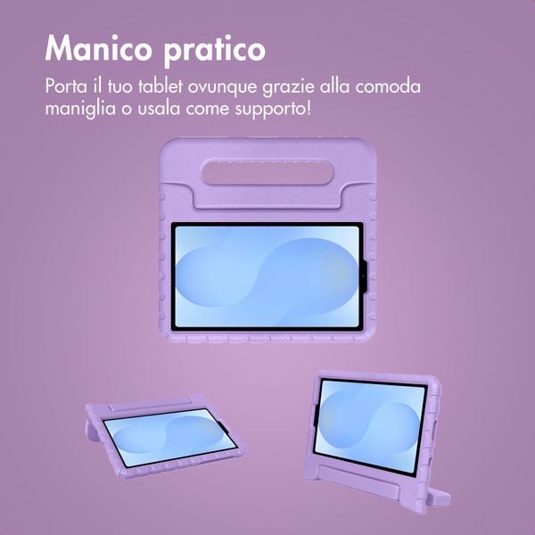 imoshion Cover Posteriore Kidsproof con Maniglia Samsung Galaxy Tab A11 / A9 8.7 pollici - Lilla