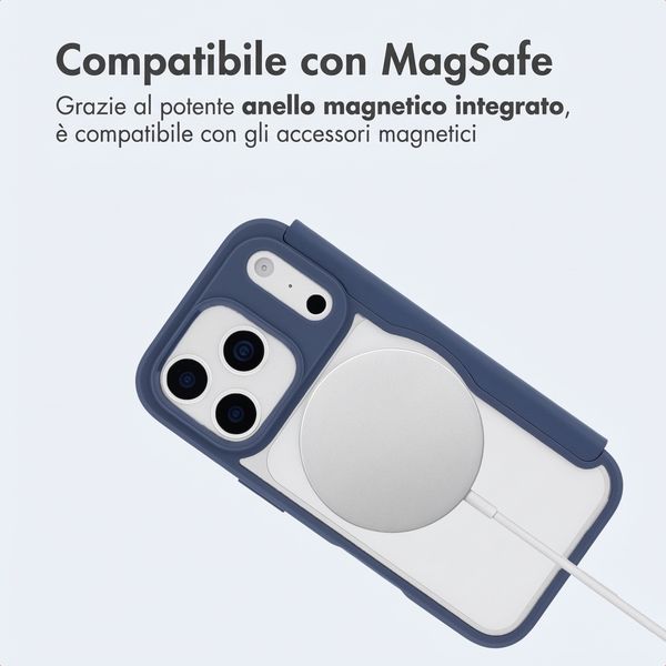 imoshion Bookcase trasparente con MagSafe Apple iPhone 17 Pro - Blu