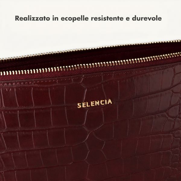Selencia Cover per laptop Croco 15-16 pollici - Burgundy