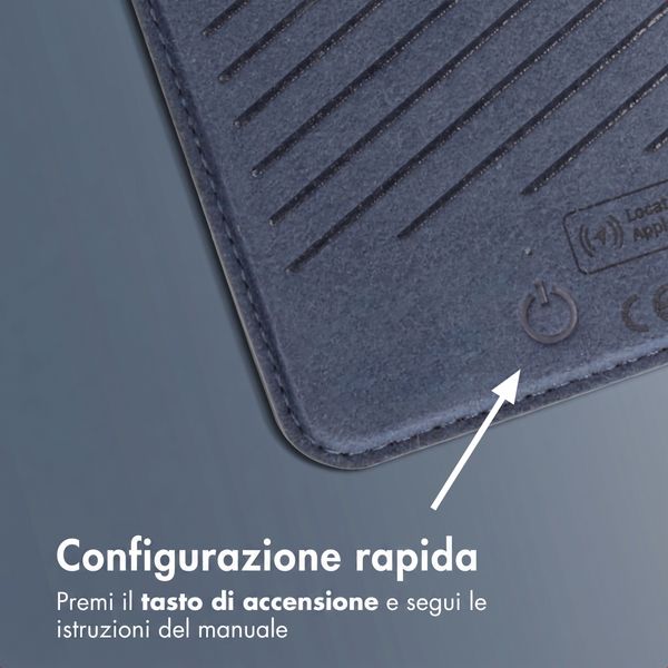 Accezz Portafoglio in pelle magnetico con supporto - Compatibile con Apple Find My - Nightfall Blue