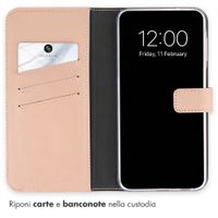 Selencia Cover a libro in vera pelle Samsung Galaxy S26 FE - Dusty Pink