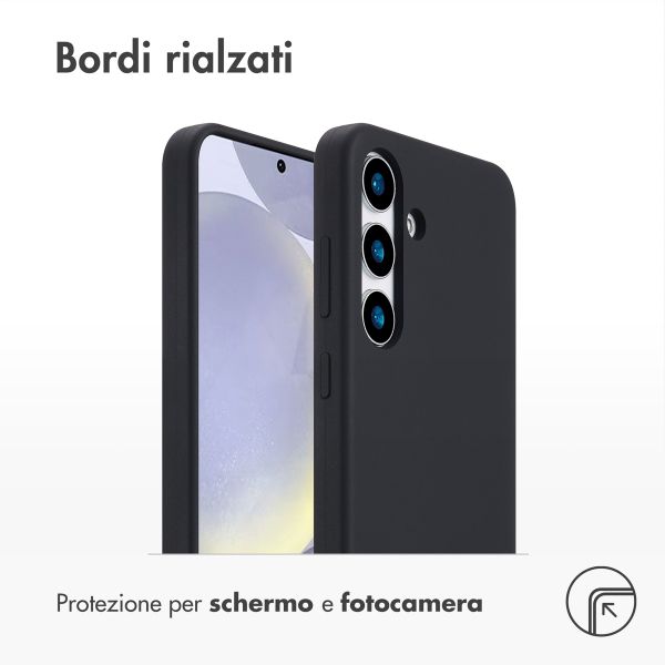 Accezz Cover in silicone liquido con MagSafe Samsung Galaxy S25 Plus - Nero