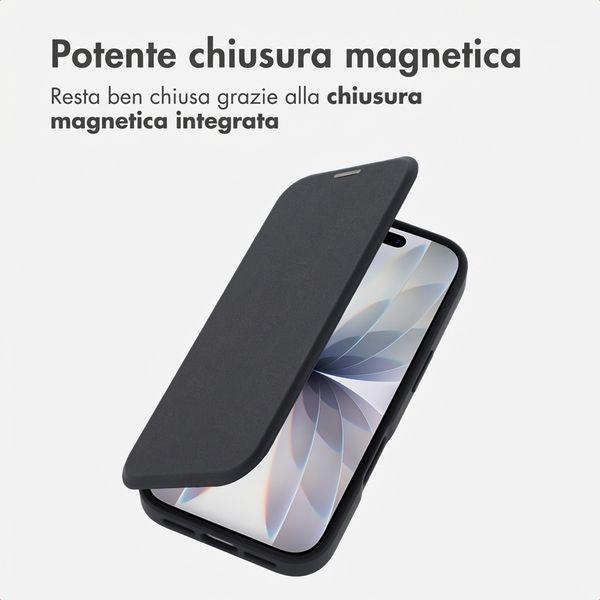 imoshion Bookcase trasparente con MagSafe Apple iPhone 17 - Nero